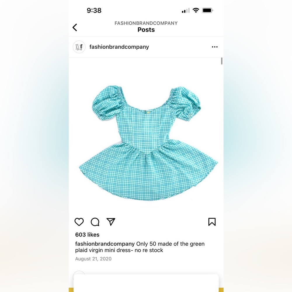 Fashion Brand Company gingham virgin dress